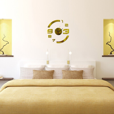 

Modern fashion originality DIY wall hanging clock&mirrors living room beautification 3D wall sticker clock