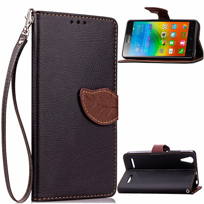 

MOONCASE [Leaves Magnetic] Flip PU Leather Wallet Card Pouch Bracket Stand Back Case Cover for Lenovo K3 [A6000] (5.0 )