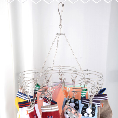 

Maybelline stainless steel plum blossom windproof frame 20 clips thickening non-rusting sun socks drying underwear underwear shelf
