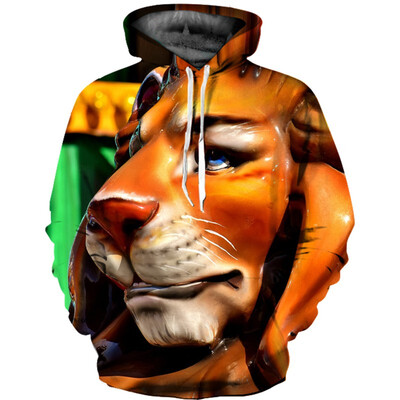 

QL-521 Mens Hoodie 3D Printed Women Pullover Sweater