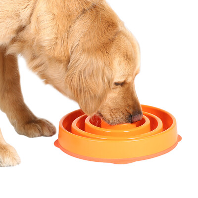 

Cool Kyjen anti-smashing dog bowl cat rice bowl Teddy rice bowl small dog slow food bowl orange