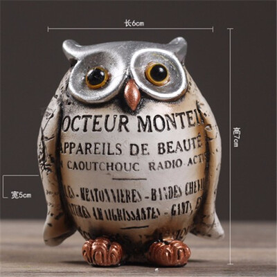 

Creative American retro resin owl figurines living room bookcase home decorations personality owl animal ornaments