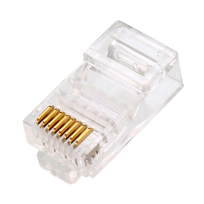 

SANTO 9993 six gold-plated 1U Gigabit network unshielded crystal head RJ45 network cable 8P8C connector Cat6 computer router 8-pin connector