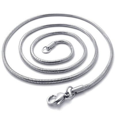 

Hpolw New Fashion Design Fine Jewelry Wholesale 925 Sterling Silver Snake Chain with Lobster Clasp Necklace with 20",22",24",26",28" inch,3mm