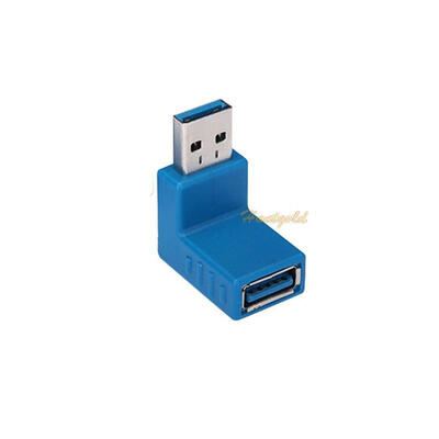 

Синий USB 3.0 Мужского на Женский Удлинительный кабель 90 градусов прямым углом Штепсел