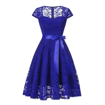 

2018 New Solid Lace U-Neckline Dresses Homecoming Dress