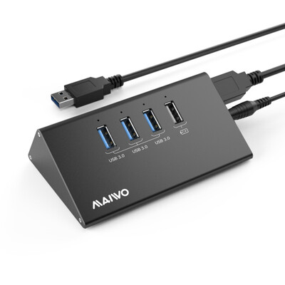 

Maiwo MAIWO KH204 All-aluminum USB30 high-speed expansion 4-port hub HUB black