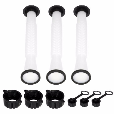 

Gas Can Spout & Parts Kit Includes White Spout Rubber Gasket Spout Cap Spout Stopper Cap & Vent Cap 3 Sets