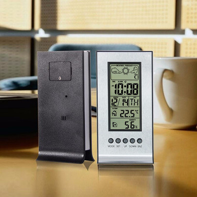 

Home Electronic Table Clock Indoor Hygrometer Digital Electronic Alarm Clock Multifunction Weather Station