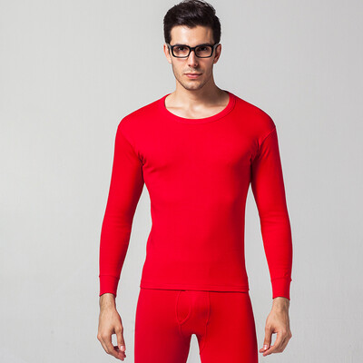 

Arctic velvet underwear mens autumn clothing long trousers warm suit wedding red men&women cotton autumn&winter round neck cotton sweater cotton trousers foundation bottoming red L