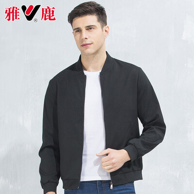 

Yalu jacket male 2018 autumn new mens thin section collar collar business casual clothes mens clothing 18582002 Navy 175