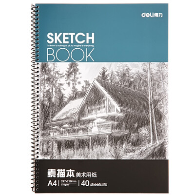 

Deli) 7696 A4 student art paper sketches 40