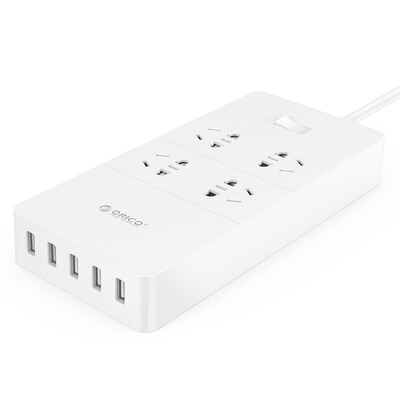 

ORICO OJD-4A5U Умные USB-разъемы / штекерные планки / штырьки / штырьки / клеммные колодки Защита от молнии Сопротивление перенапряжению 1,5 м Длина линии Общий переключатель управления Белый