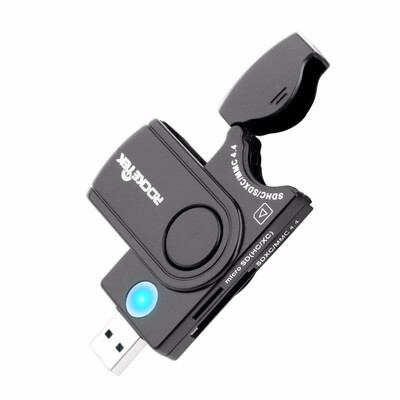 

Rocketek same time read 2 cards usb 30 multi memory card reader adapter for USH-II SDMicro SDTF 40 pc computer accessories