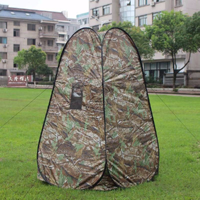 

Portable Privacy Shower Toilet Tent Camping Pop Up Tent Camouflage Changing Tent