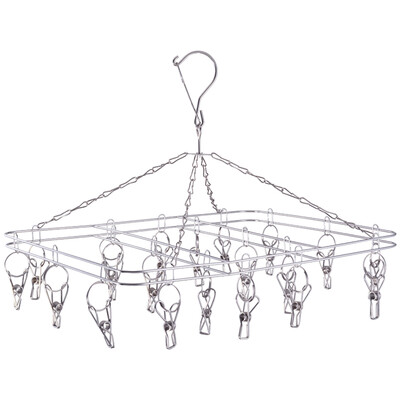 

Maybelline square stainless steel windproof drying rack 20 clip underwear socks drying rack