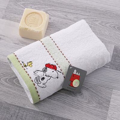 

Gold Towel Home Textile Snoopy Cotton Cartoon Cute Towel Single Strip Green 73g 7234cm