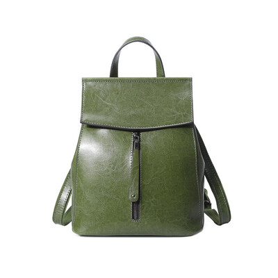 

Oil wax leather shoulder bag leather handbag new Korean fashion wild leather shoulder bag