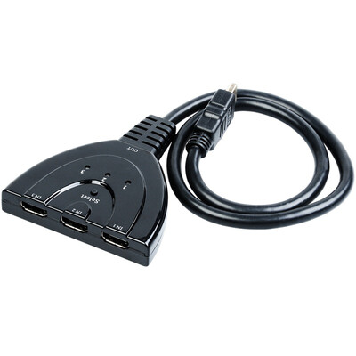 

Ferguson cabos hdmi splitter HDMI switcher hdmi3 in 1 out of the switch hdmi three into a high-definition switch black F0081