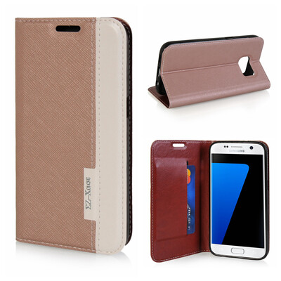 

MOONCASE Galaxy S7 / Galaxy S7 Edge Bookstyle Case, Premium PU Leather Case for Samsung Galaxy S7 / Galaxy S7 Edge TPU Side [Shock Absorbent] Card Slot Flip Bracket Cover