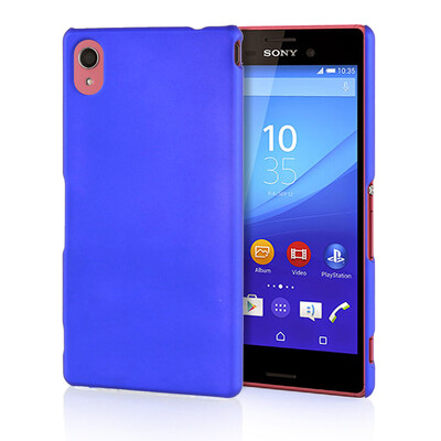 

MOONCASE Hard Rubberized Rubber Coating Devise Back ЧЕХОЛ ДЛЯ Sony Xperia M4 Blue