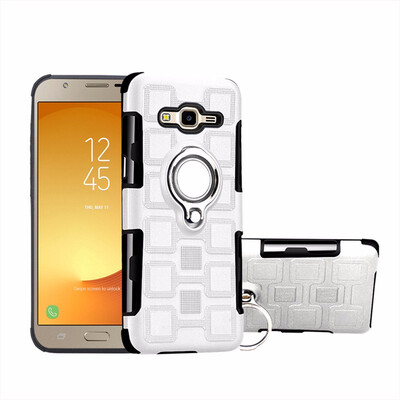 

SHS Phone Case For Samsung Galaxy J7 PlusJ7 NEOJ7 NXTC7 2017 Luxury Armor Ring Bracket Silicon TPU Lattice texture