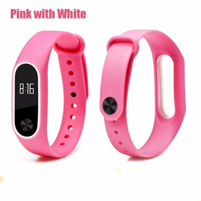 

Double color mi band 2 accessories pulseira miband 2 strap replacement silicone wriststrap for xiaomi mi2 smart bracelet