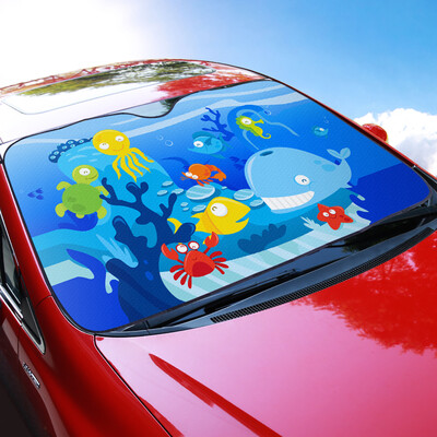 

Digalon car sunshade front bumper use sunscreen insulation sun visor cartoon car sunshade curtain 14070CM for SUV