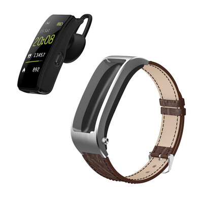 

Smart Bracelet Bluetooth Headset Heart Rate Sleep Sports Music Call Wristband Color Screen Information Display Watch with APP
