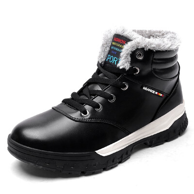 

Men Plus Size 39-48 Autumn Winter Keep Warm Boots Ankle High Top Snow Boots Outdoor Home Plush Waterproof Male Footwear Boot