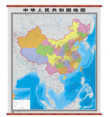

中国地图挂图（1200mm*1400mm 无拼接 精品挂图）