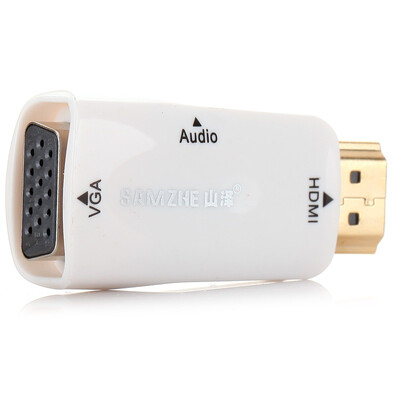 

Shanze SAMZHE ZJT-510 HDMI transfer VGA master audio HD conversion head gold-plated version of the white