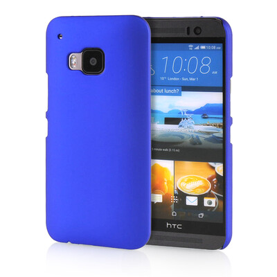 

MOONCASE Hard Rubberized Rubber Coating Devise Back Case Cover for HTC One M9 Blue