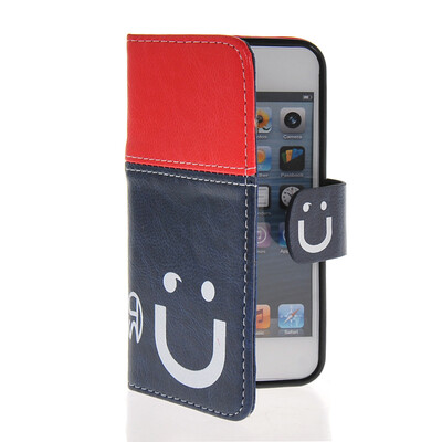 

MOONCASE Leather Side Flip Wallet Card Slot Pouch Stand Shell Back ЧЕХОЛ ДЛЯ Apple iPhone 5 5S Red Blue