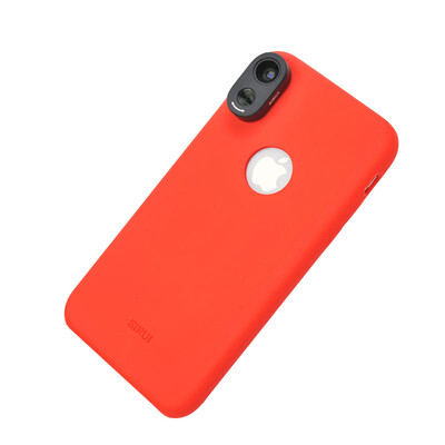 

Si Rui SIRUI iphoneX mobile phone wide-angle telephoto double lens two-in-one set double lens silicone protective case set red