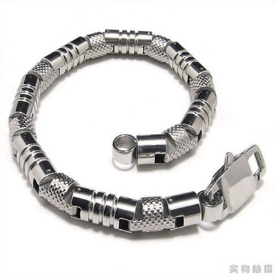 

Hpolw Heavy Mens Stainless Steel Link Bracelet - Silver - 8.8 Inch