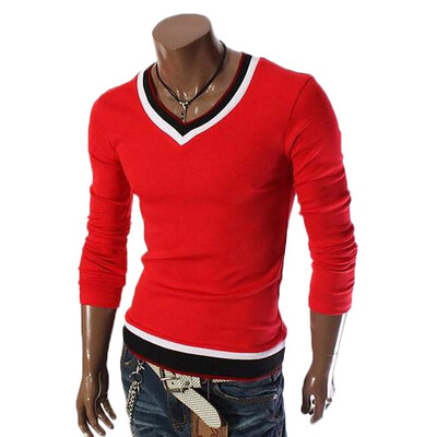 

Zogaa Mens T-Shirt Color Matching Slim