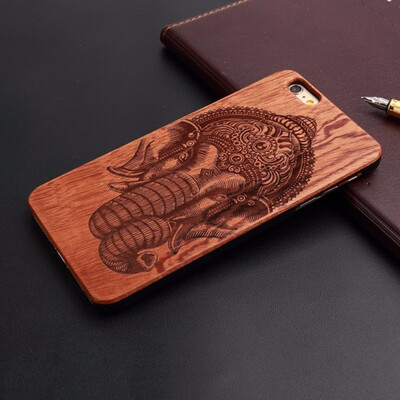 

Wood Phone Case For iPhone 5 5S 6 6S 6Plus 7 7Plus Cover Wooden Shockproof
