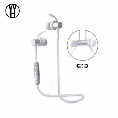 

WH HT6 Металлические магнитные гарнитура спорт стерео бас-анти-пот беспроводной блютуз видео наушники для xiaomi samsung iphone