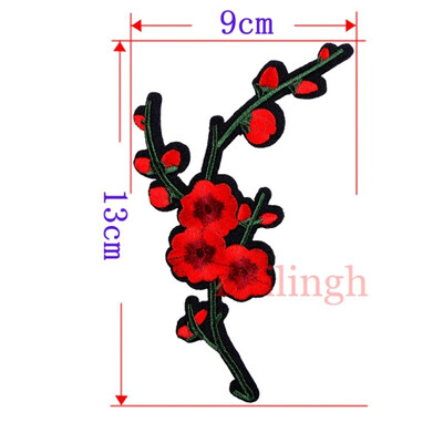

1 Piece Big Patches Red Flower Embroidered Patch 3D Applique DIY Sewing Stickers Wedding Clothing Repair Fabric Sticker Patches