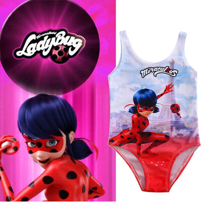 

Miraculous Ladybug Girls Swimming Costume Bikini Set Bathing Swimsuit Swimwear