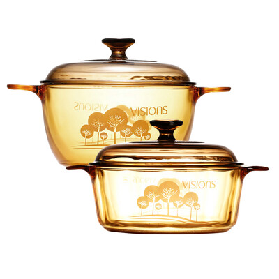 

Jingdong supermarket] Corning (VISIONS) 2.25L + 2.5L tree shadow glass soup pot VS-225VR-CL / JD