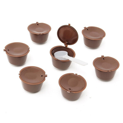 

UpperX 7 Refillable Coffee Capsules For Dolce Gusto Reusable Brewers Refill Cup Filter