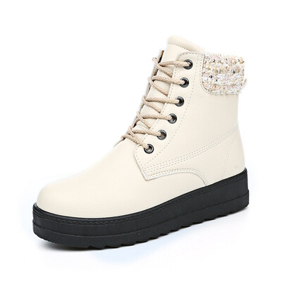 

M.GENERAL 2016 Women Fashion Winter Style Ankle Boots Casual PU Canvas Shoes Hot Sale Walking Leisure Sapatos Scarpe Donna