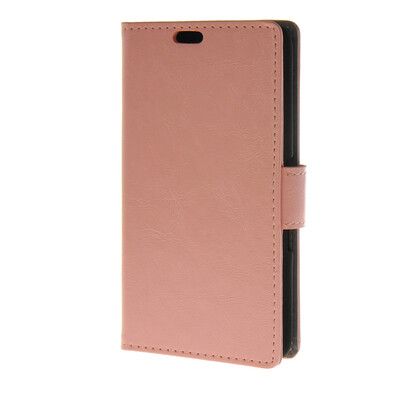 

MOONCASE Smooth PU Leather Flip Wallet Card Slot Bracket Back чехол для Sony Xperia E4 Pink