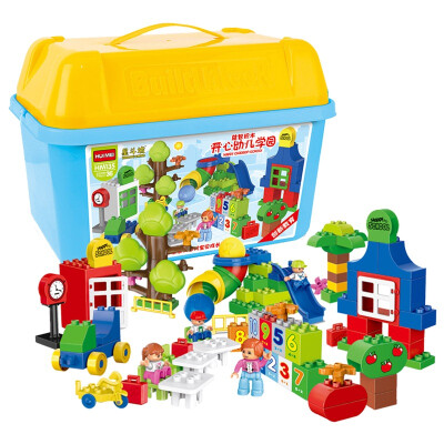 

Huimei (HUI MEI) Trolltech Learning Paradise Large Blocks Large Particles Plastic Pinyin 3-6 years old (115 pieces) with storage barrels HM139