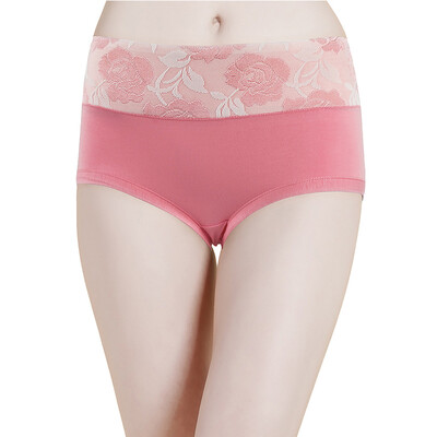 

Красное бобовое женское нижнее белье 3 мягких хлопчатобумажных печатных широкоугольных удобных высоких талии живота хип хип-кратких цветов смешивания 175/95