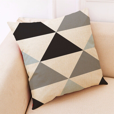 

Modern Sofa Cushion Cover Cotton Linen Decorative Throw Pillow Cover Geometry Stripe Printed Letter Bedding Home Decor 45x45