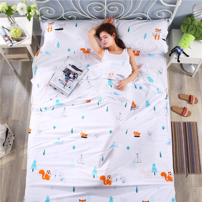

Wutong Anan travel sleeping bag outdoor travel cotton sanitary sheets portable hotel hotel anti-dirty dirty sleeping bag liner single widened elk forest 120230