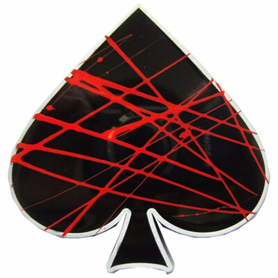 

New Vintage Enamel Doodle Poker Ace Spade Belt Buckle Gurtelschnalle Boucle de ceinture